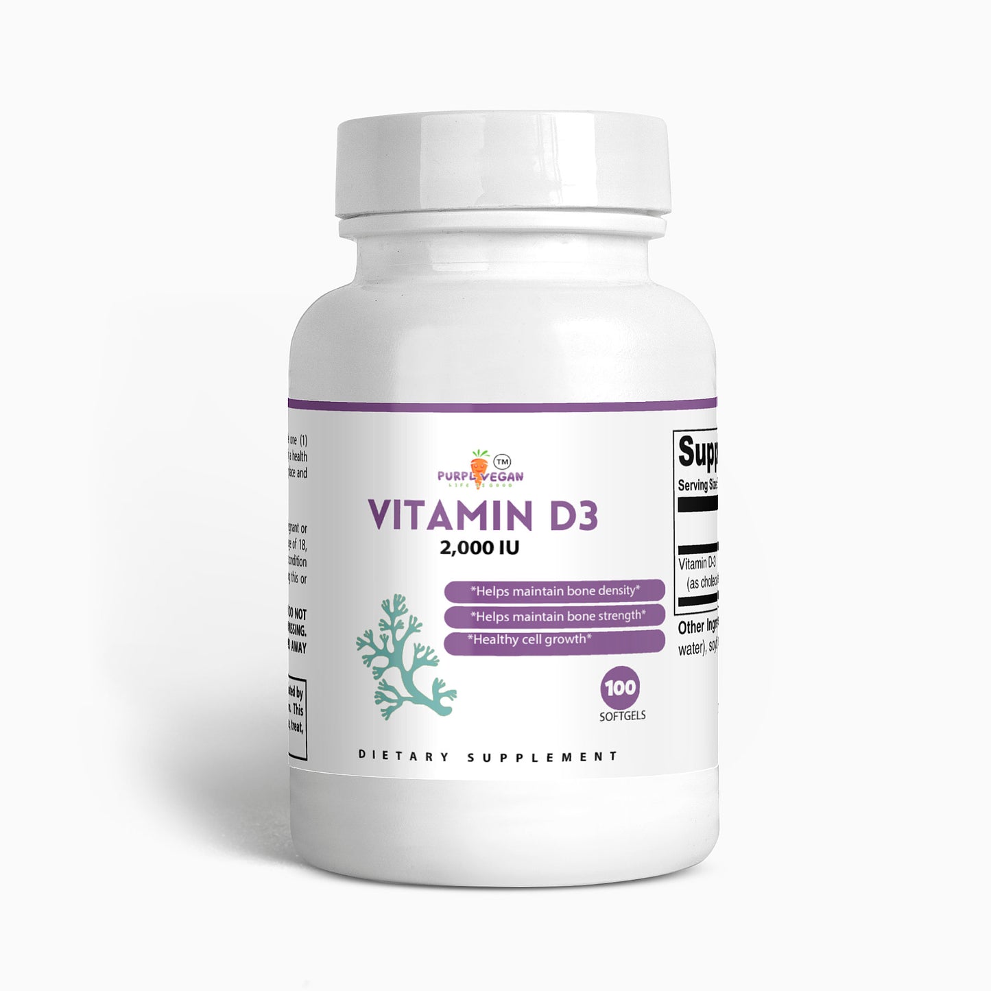 Vitamin D3 2,000 IU - Purplvegan