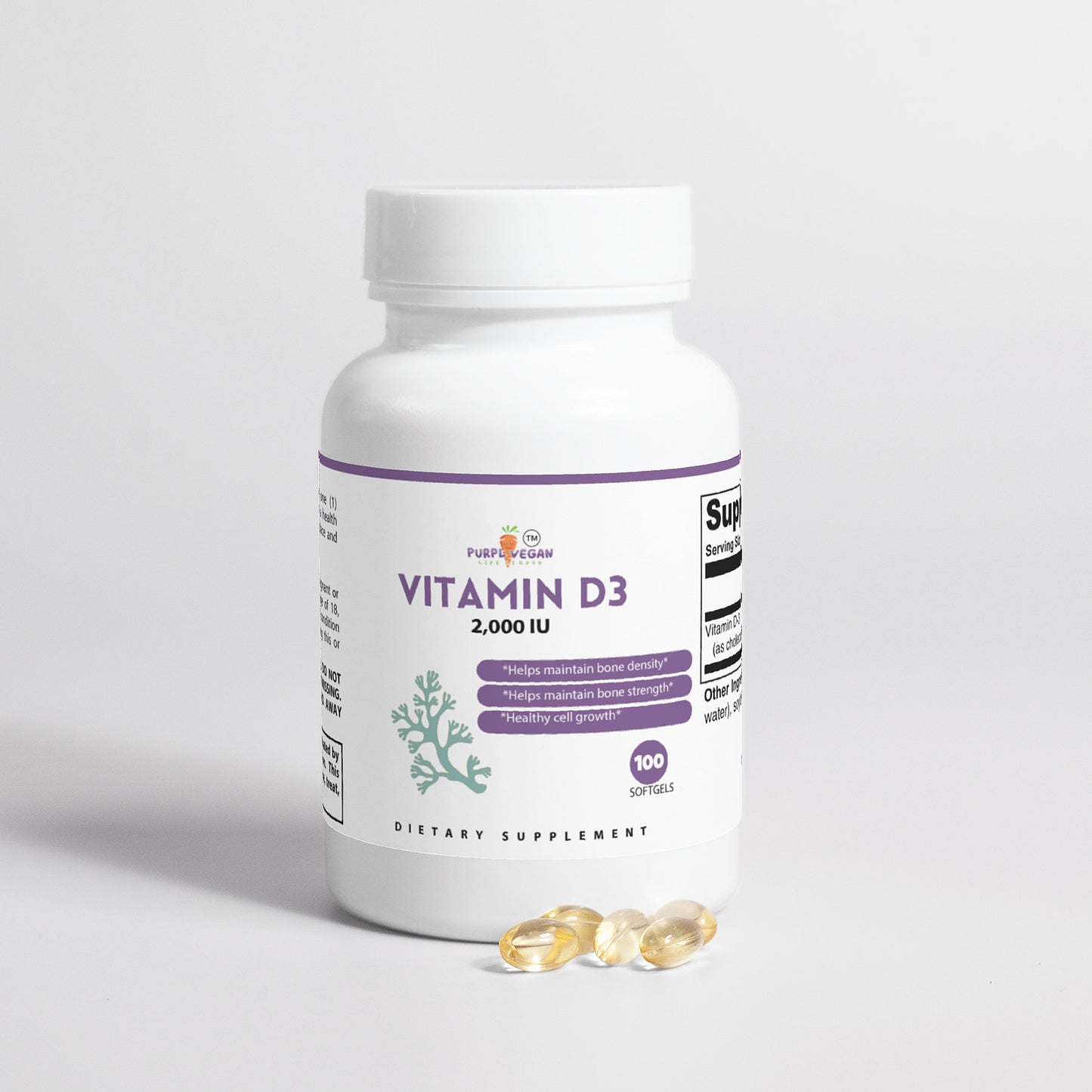 Vitamin D3 2,000 IU - Purplvegan