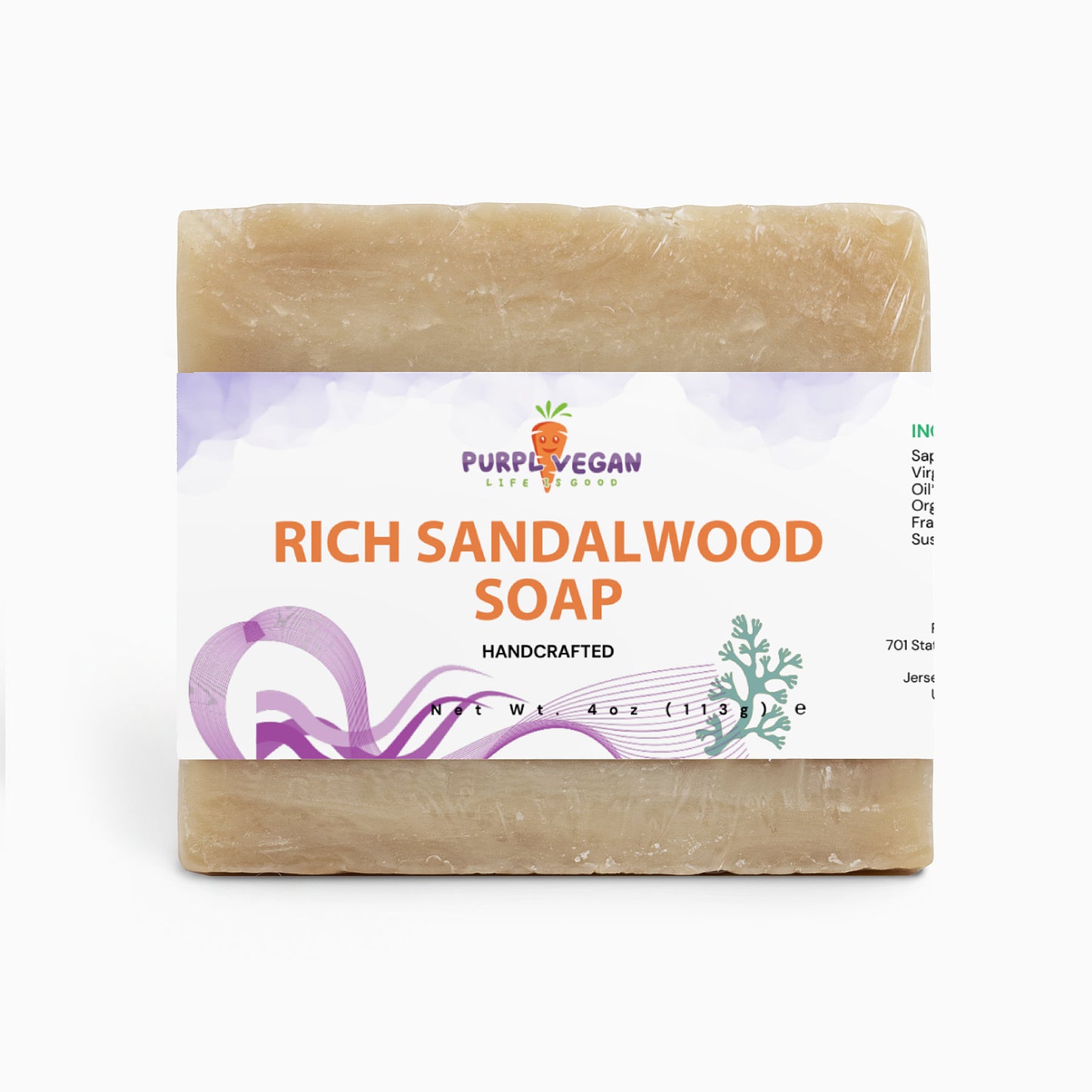 Rich Sandalwood Soap - Purplvegan