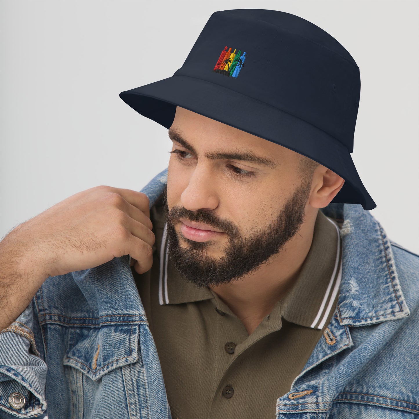 Packable Pride Bucket Hat with sewn eyelets for ventilation, ideal for outdoor activities and summer adventures.